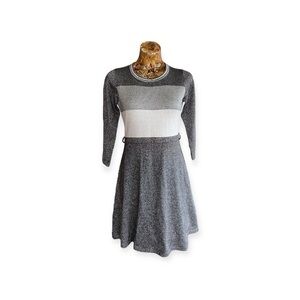 Calvin Klein small knit dress silver gray small